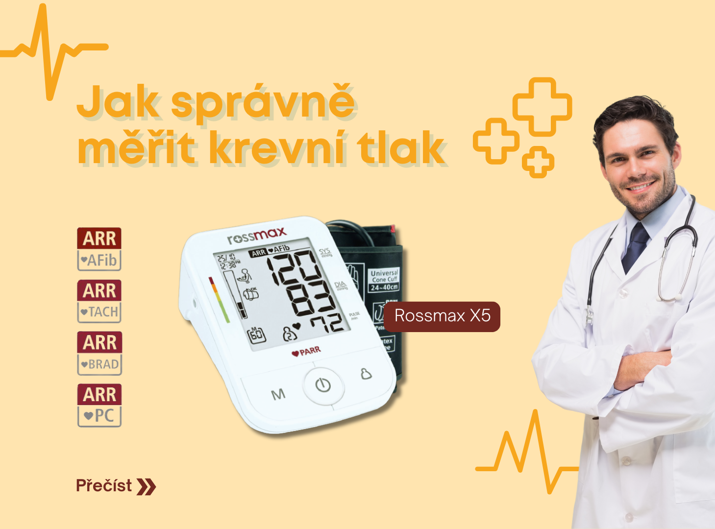 Jak správně měřit krevní tlak? Určující jsou průměrné hodnoty za delší dobu